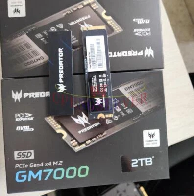 1PCS New Acer Preoator SSD GM7000 2TB 7400MB/s Pcle4.0 independence cache - Image 1 of 4