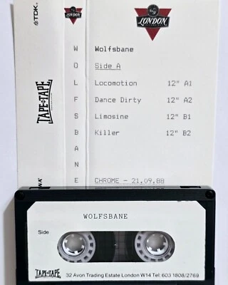 WOLFSBANE 1988 HEAVY METAL WLP CASSETTE TAPE PROMO ROCK HAIR BAND LONDON lp 45 - Image 1 of 4