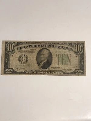 1934 a 10 dollar bill error - Image 1 of 4
