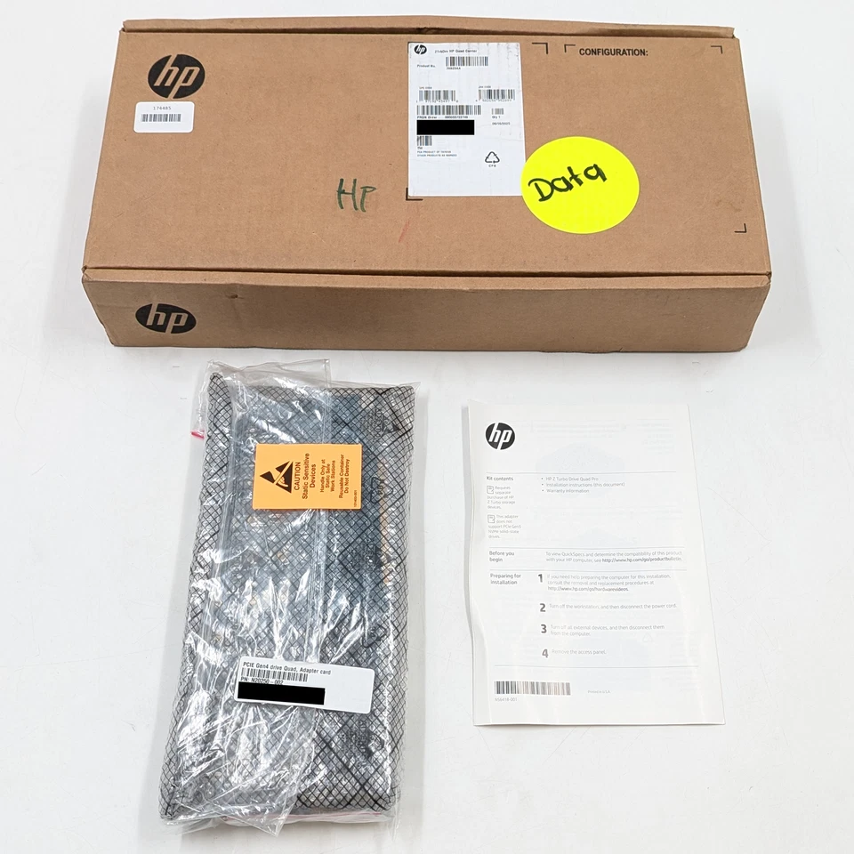HP Z Turbo Drive Quad Pro PCIe 4.0 x16 NVMe Carrier (7H9Z3AA) Negro Foto 1 de 4