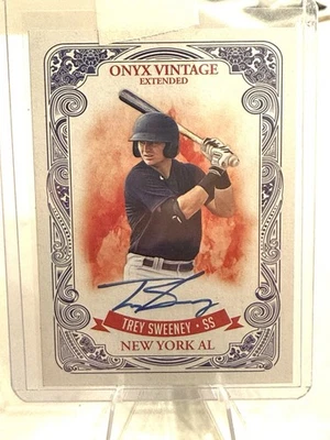 Tarjeta de novato Trey Sweeney 2021 automática - Onyx vintage extendida - #EATS Tigers ⭐️ Foto 1 de 2