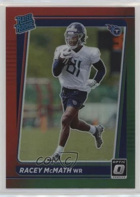 2021 Panini Donruss Rated Optic Holo Red Green Preview Racey McMath Rookie RC - Image 1 of 2
