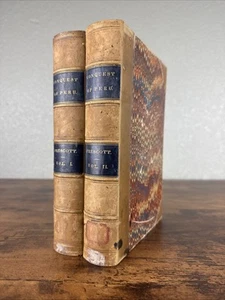 HISTORY OF CONQUEST OF PERU BY W. H. PRESCOTT ~ 1859 2 VOL LEATHER HC SET ~ GC - Picture 1 of 18
