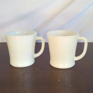 Anchor Hocking Fire King Ware Milk White Mug with D Handle Pair - Picture 1 of 7