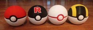 3D Printed Pokeballs Set Of 4 / Pokeball, Ultra Ball, Premier Ball, Rocket Ball - Picture 1 of 19