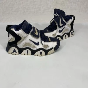 Nike Air Barrage Mid weiß Midnight Navy schwarz gelb AT7847-101 Herren Größe 7,5 - Bild 1 von 12