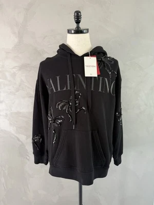 Valentino Sudadera con Capucha Negra con Acentos de Lentejuelas Verificada Foto 1 de 4
