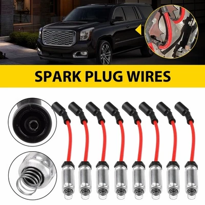 8Pc Spark Plug Wire Set 758EE 748UU For 2014-2018 GMC Sierra 1500 Silverado 1500 - Image 1 of 4