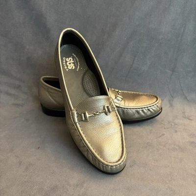 Женские мокасины SAS Tripad Comfort 10S оловянные серебристые кожа без шнурков - Изображение 1 из 4