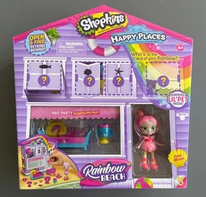 Shopkins Happy Places Rainbow Beach Fleur Mingo BBQ Suprise Me Pack 56857 SEALED - Picture 1 of 2