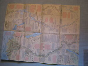 VINTAGE THE NILE VALLEY LAND OF PHARAOHS EGYPT MAP National Geographic May 1965
