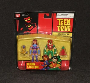 Bandai 2003 Teen Titans Go! Robin StarFire 2 Pack MOC - Picture 1 of 3