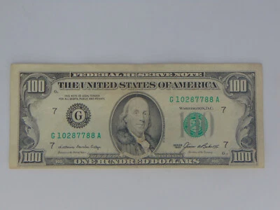 $100 FEDERAL RESERVE NOTE 1985 BANK OF CHICAGO (G7) G10287788A - Image 1 of 2