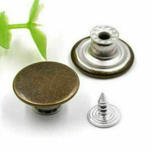 5pcs Blank NO SEW Replacement Metal Button 20mm For Jeans/Denim-shirts/Pants - Picture 1 of 1