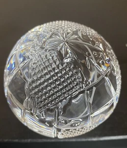 Pisapapeles Waterford Cristal Esfera Transparente Mundo Tierra Globo Firmado - Imagen 1 de 4