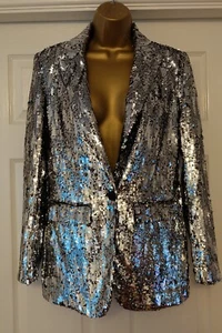 EX M&S Tailored Sequin Single Breasted Blazer Jacket _Various - Picture 1 of 3