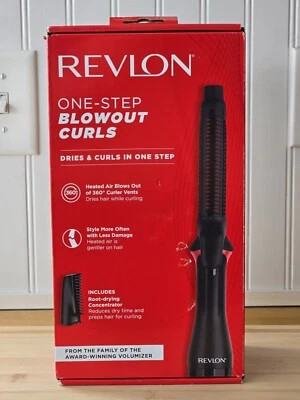 REVLON One-Step Blowout Curls Dry And Curl in One 360° Curler Vents NEW in box - Image 1 of 4