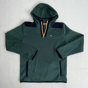 Vineyard Vines Hoodie Youth Boys XL 16 Green Blue Fleece Sherpa Jacket 1/4 Zip - Picture 1 of 6