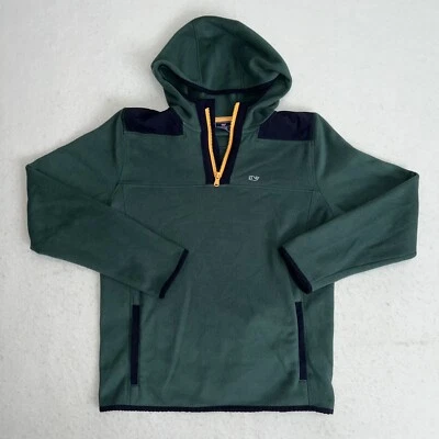 Vineyard Vines Hoodie Youth Boys XL 16 Green Blue Fleece Sherpa Jacket 1/4 Zip - Image 1 of 4