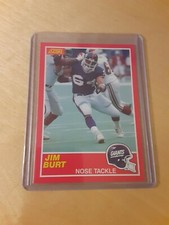 1989 Score #138 JIM BURT New York Giants Football Card, Nose Tackle, Star (NM)
