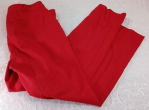Talbots Women's Hampshire Curvy Red Chino Ankle Pants Size 8 Straight Leg - Picture 1 of 16