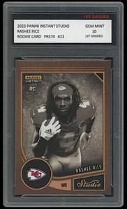 Tarjeta de novato Rashee Rice 2023 Panini Instant Studio primer grado 10 #23 Chiefs - Imagen 1 de 1