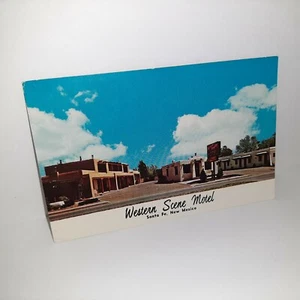 Western Scene Motel Santa Fe NM New Mexico Postcard Albuquerque Highway - Picture 1 of 2