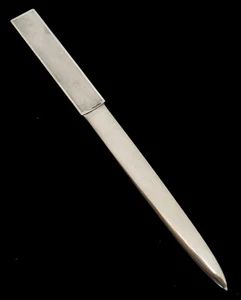 CUCHILLO DE PAPEL/ABRECARTAS VINTAGE .900 MANGO PLATA 9" - Imagen 1 de 3