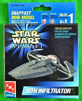 Amt Ertl Snapfast Mini Model Star Wars Episode 1 Sith Infiltrator - Image 1 of 2