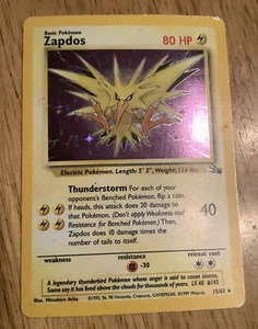 Zapdos Rare Holofoil FOSSIL Set - Picture 1 of 3
