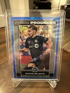 2023 Topps Chrome MLS MATKO MILJEVIC PITCH PRODIGIES BLUE MINI DIAMONDS 041/199 - Picture 1 of 3