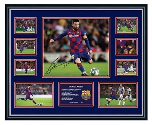 LIONEL MESSI 2019/20 BARCELONA SIGNED PHOTO LIMITED EDITION FRAMED MEMORABILIA - Picture 1 of 5