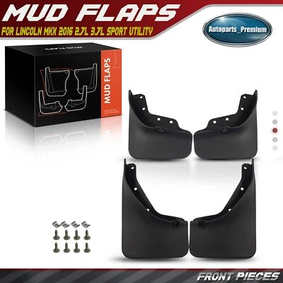 Set of 4 Front and Rear Splash Guard Mud Flaps for Lincoln MKX 2016 Left & Right - Image 1 of 4