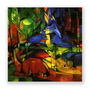 Franz Marc Deer In The Forest 2 Unframed Wall Art Poster Print Decor Living Room - Picture 1 of 4