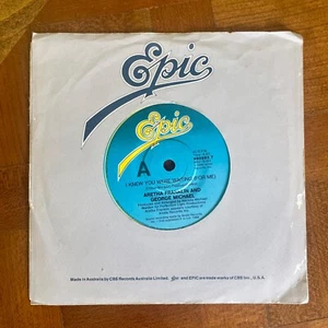 "I Knew You Were Waiting for Me" 1986 Single Aretha Franklin George Michael - Picture 1 of 2