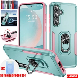 For Samsung Galaxy S25 S24 S23 S22 S21 Case Ring Holder Stand Shockproof Cover - Picture 1 of 82