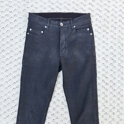 Rick Owens Drkshdw Tyrone Cut Skinny Waxed Denim Jeans - 26 - Image 1 of 4