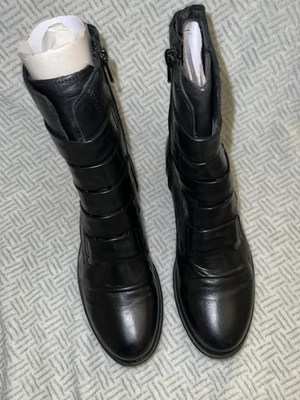 Miz Mooz Medium Mid Boots Leighton Black Size 5.5-6 US/36 EURO - Image 1 of 4