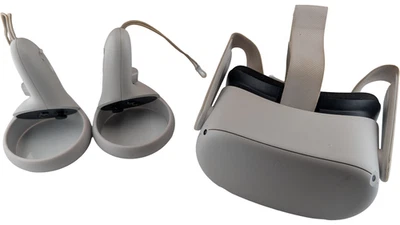 Meta Quest 2 Standalone VR Headset with Touch Controllers tested working (white) - Image 1 of 4