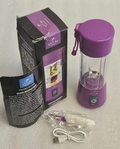 Zulay Portable Purple Blender Juicer Cup Fruit Infuser Travel Hand Mixer USB - Picture 1 of 14