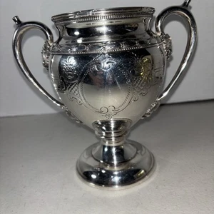 "Antigua taza trofeo plateada Meridian Britannia Company 1950 6,75"" de alto" - Imagen 1 de 12
