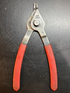 Snap Ring Pliers Unbranded Red Handle Made in USA 7 1/2" - Picture 1 of 4