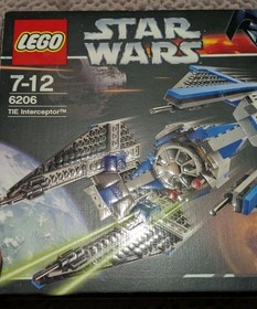 Lego Star Wars Set TIE Interceptor 6206 Complete With Manual No Box