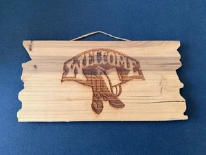 Welcome custom Rustic Looking Wood Sign Wall Décor Gift - Picture 1 of 2