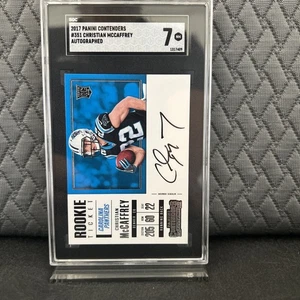 2017 Christian McCaffrey Panini Contenders Rookie Ticket RC Autogramm - Bild 1 von 9