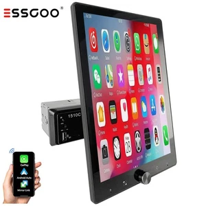 1 DIN Autoradio Mit 10,4" Bildschirm Bluetooth Android Auto Wireless Carplay AUX - Bild 1 von 15