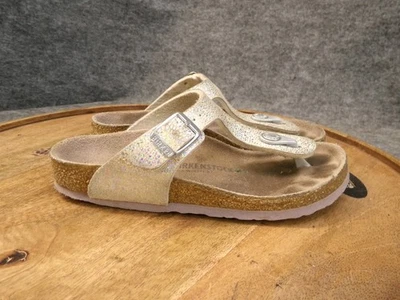 Birkenstock Gizeh Niños 31 EE. UU. 13C N Brillo Cósmico Plata Birko Flor Sandalia Deslizable Foto 1 de 4