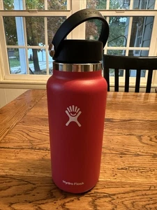 Hydro Flask 32oz Trinkflasche Wide Mouth Flex Cap Thermo Edelstahl Rot - Bild 1 von 6