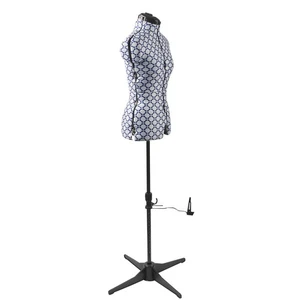 Adjustable Dressmakers Dummy / Trouser Form. Blue Geometric Print. 2 Sizes. - Picture 1 of 6