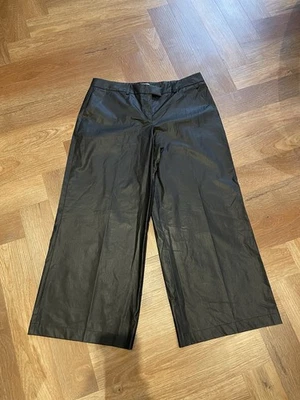 Moschino Pantalones Cortos Baratos y Chic Pierna Ancha Negros Algodón Aspecto Húmedo Talla 14 UK Foto 1 de 4